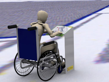 Atriles adaptados para personas con movilidad resucida y usuarios de silla de ruedas